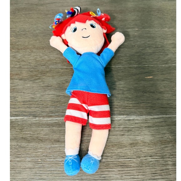 Calendar Kids Books Other - Calendar Kids Books July Plush‎ Doll Red Hair Blue Shirt Striped Shorts 12 inch